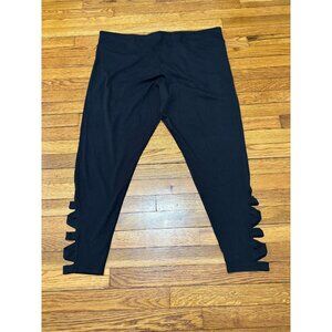 So Brand Womens Lounge Life Strappy Legging Plus Sz 4X Black Stretch NWT $26